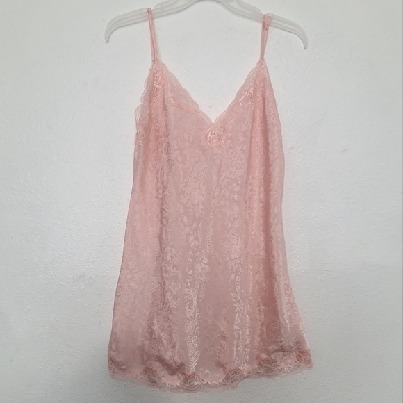 Vintage Victoria's secret gold lable pink slip nighty lingerie - Picture 1 of 13